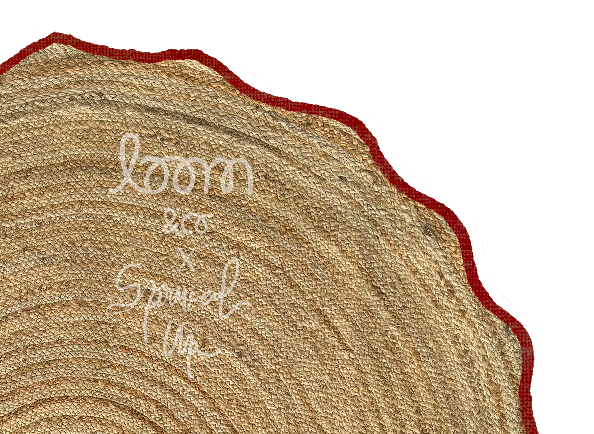 loom & co x spruced up tree skirt | cherry