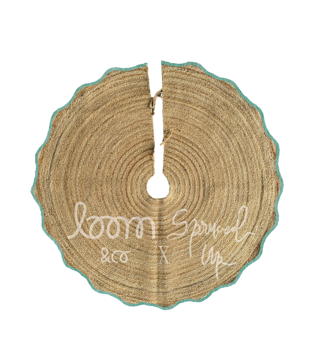 loom & co x spruced up tree skirt | jade