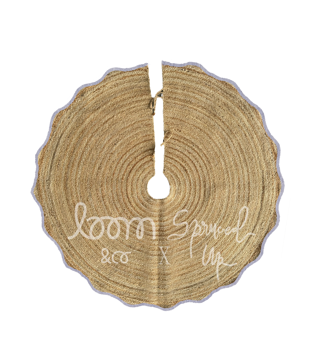 loom & co x spruced up tree skirt | lavender
