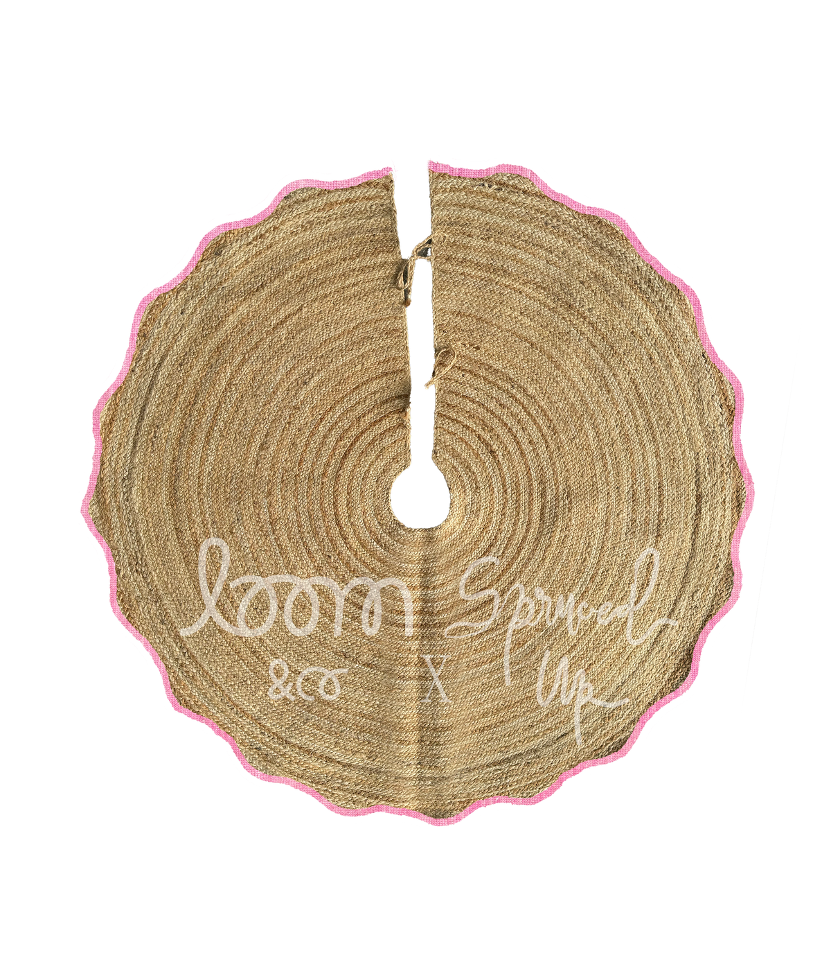 loom & co x spruced up tree skirt | peony