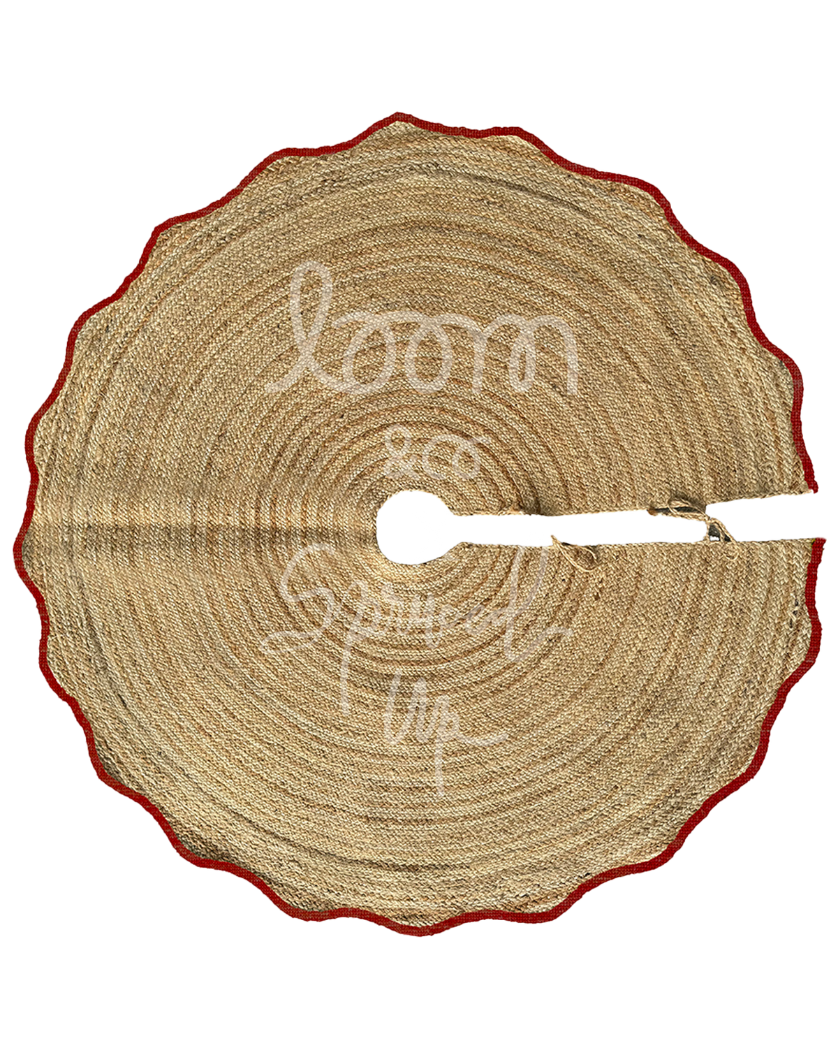 loom & co x spruced up tree skirt | cherry