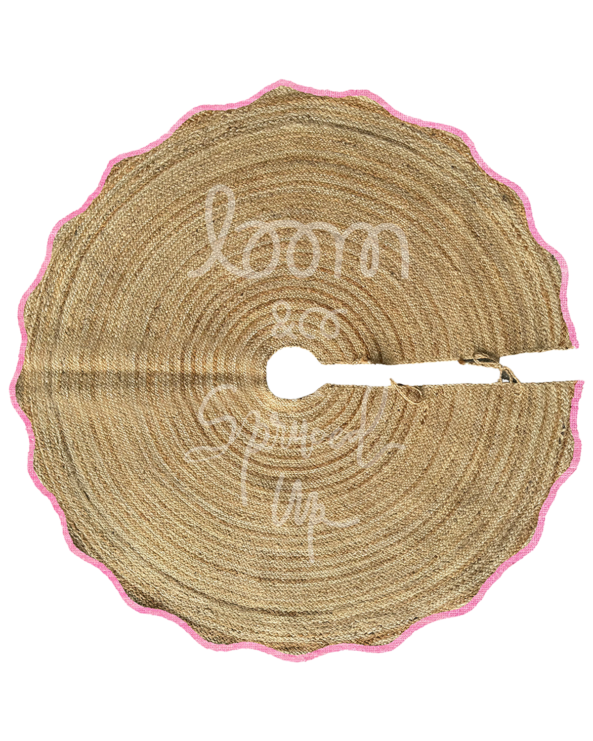 loom & co x spruced up tree skirt | peony