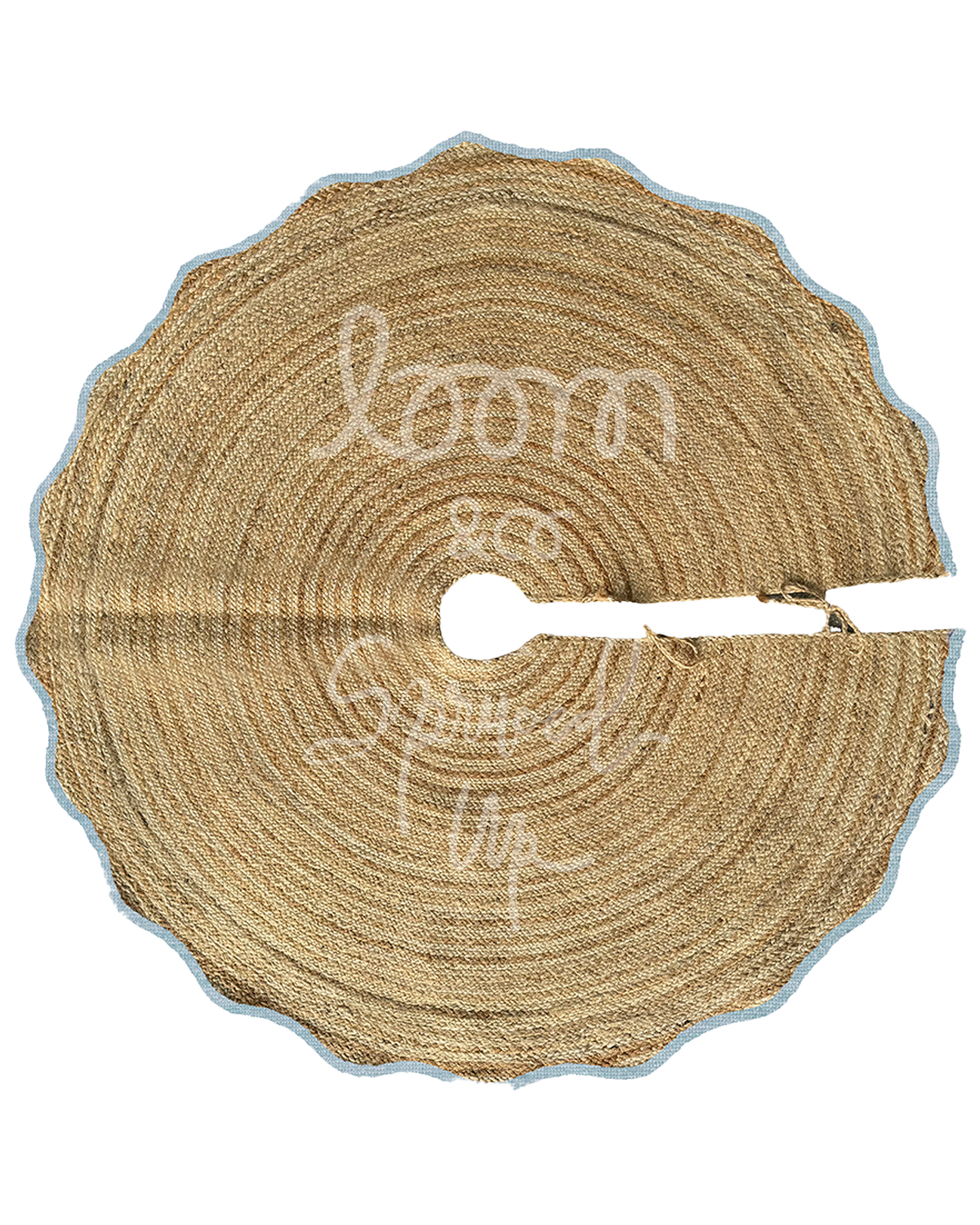 loom & co x spruced up tree skirt | powder