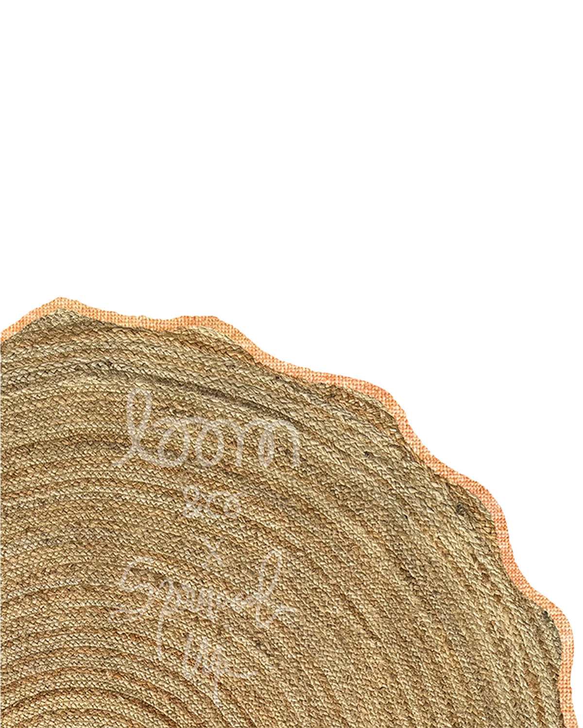 loom & co x spruced up tree skirt | tangerine