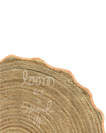 loom & co x spruced up tree skirt | tangerine