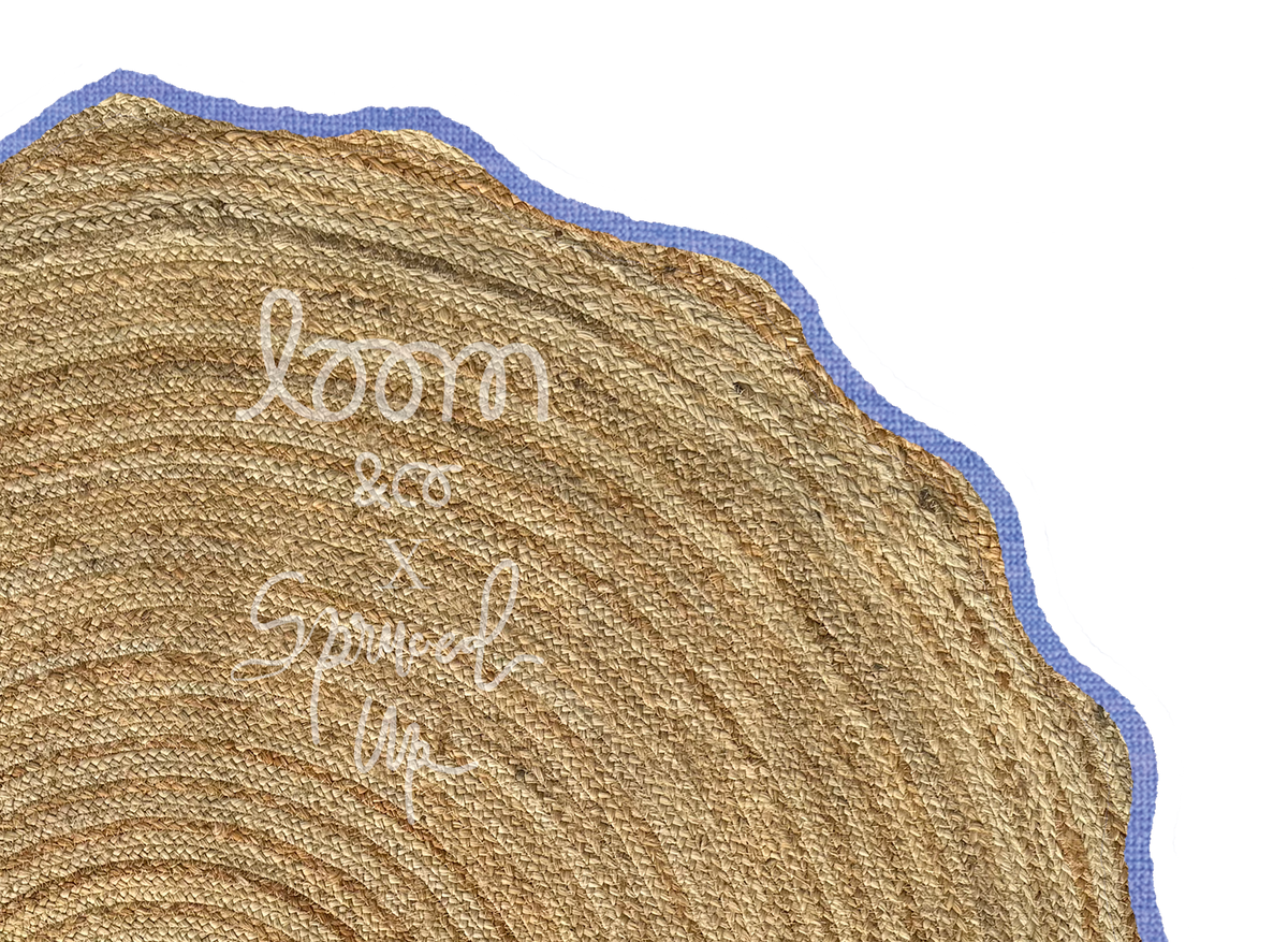 loom & co x spruced up tree skirt | cornflower