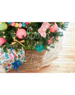 loom & co x spruced up tree skirt | tangerine