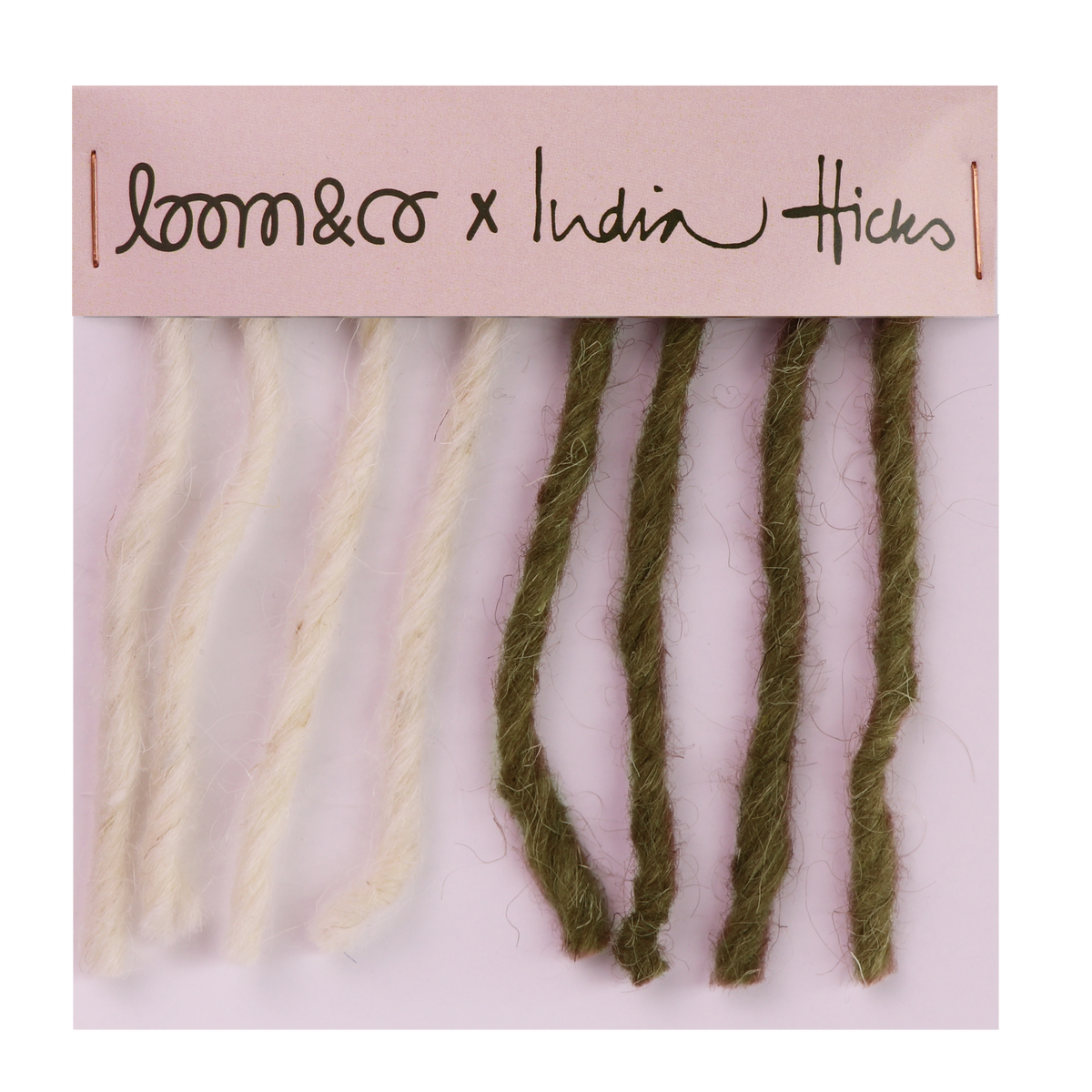 loom & co x india hicks | shuffle & deal | moss | color card