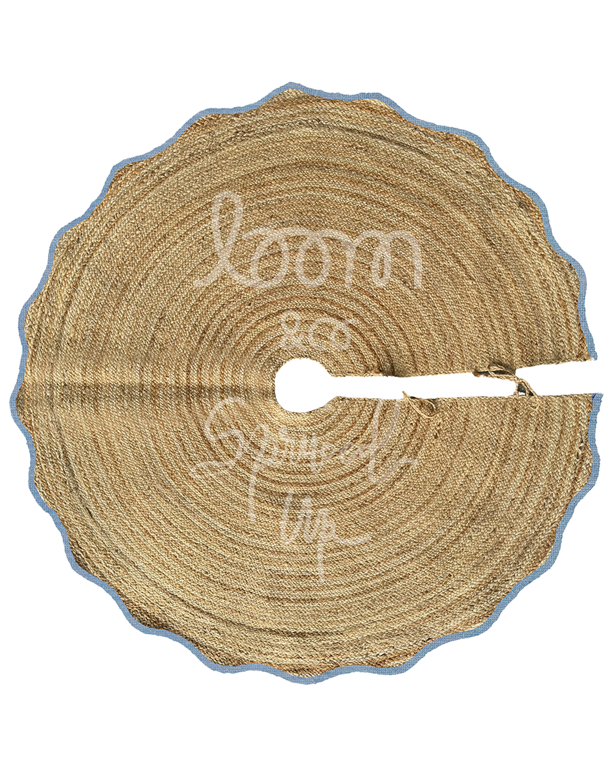 loom & co x spruced up tree skirt | hydrangea