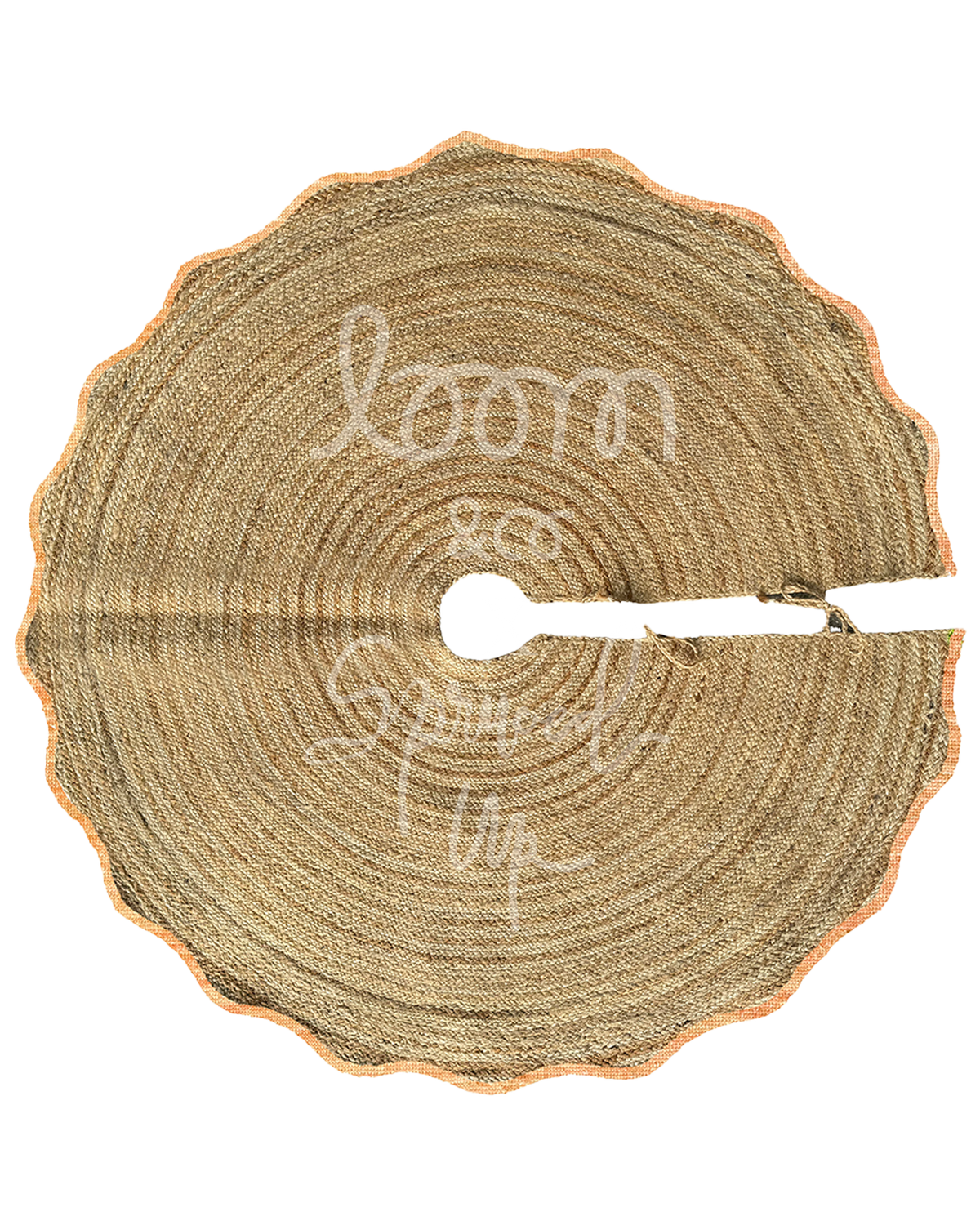 loom & co x spruced up tree skirt | tangerine