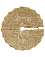 loom & co x spruced up tree skirt | tangerine