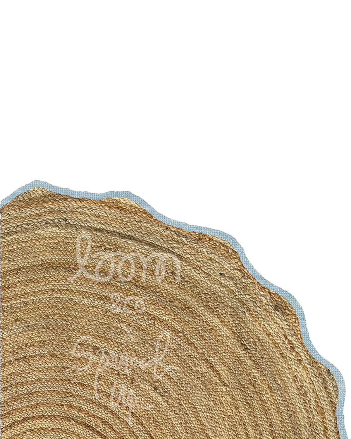 loom & co x spruced up tree skirt | powder