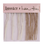 loom & co x india hicks | winter flower dhurrie | color card